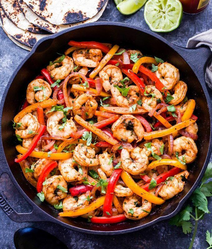 Fajita Shrimp Plate